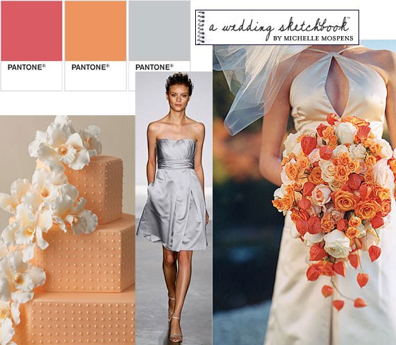 2 Color Papaya Coral Creates A Fun Fresh Wedding Pictures collection 